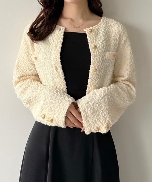 「mipiarl」 カーディガン LARGE チャコール レディース