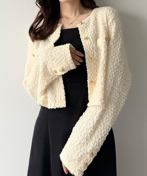 「mipiarl」 カーディガン LARGE チャコール レディース