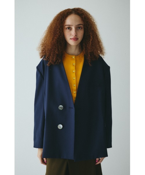 HeRIN.CYE コート アウター No collar over jacket ノーカラーオーバー