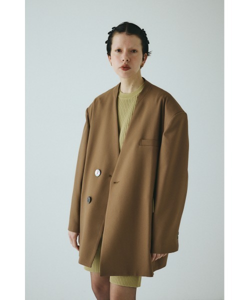 HeRIN.CYE コート アウター No collar over jacket ノーカラーオーバー 