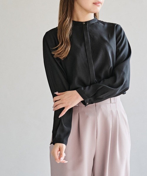 マチャット　machatt 数量限定プリーツリボンブラウス　ブラック 夏用喪服】【マシンウォッシャブル】【喪服・礼服】サマーブラック