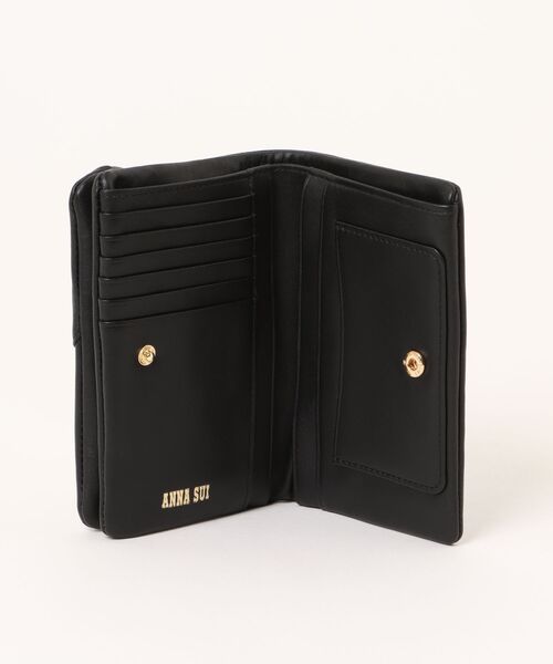 ANNA SUI 二つ折り財布　黒 ANNA SUI 【送料無料】【ラッピング無料】アナスイ ANNASUI 折