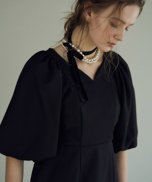 LE'RURE ドレス Puffsleeve keyneck one piece : ZOZOTOWN Yahoo!店