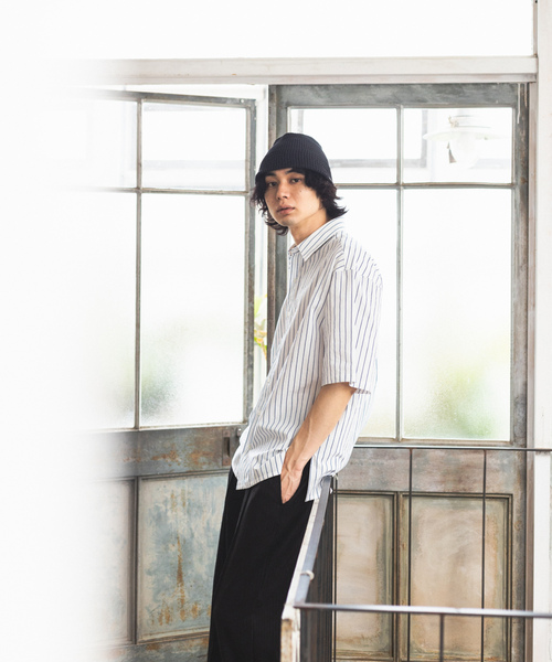 「417 EDIFICE」 半袖シャツ MEDIUM ダークブルー メンズ_画像5