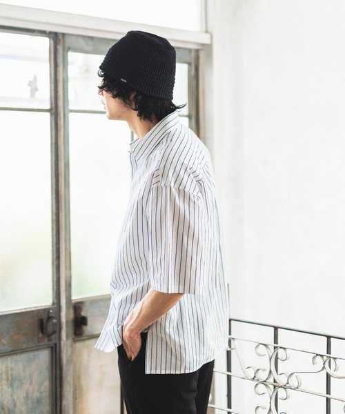 「417 EDIFICE」 半袖シャツ MEDIUM ダークブルー メンズ_画像7