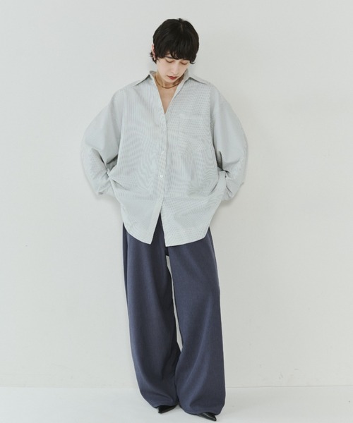 VION ワイドパンツ スラックス パンツ カーブシルエットスラックス