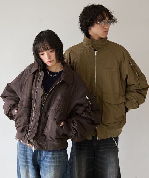 春 新品21,000円 RADIATE ミリタリーブルゾンカジュアル ジャケット PBLIM ブルゾン アウター 「UNISEX」ナカワタミリタリーブルゾン