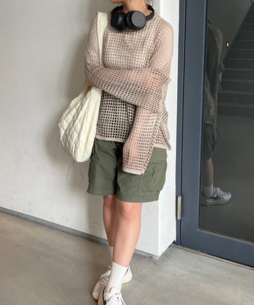 「nemne store」 長袖ニット MEDIUM ネイビー レディース_画像3