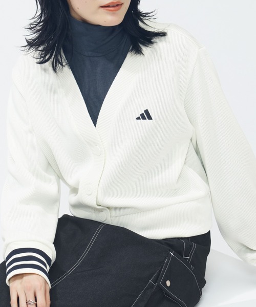 adidas（アディダス） カーディガン クォーターニット ルーズフィット