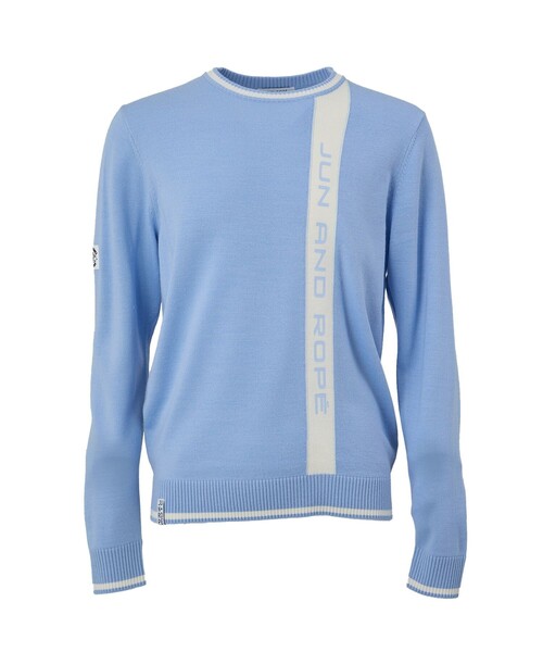 ジュン＆ロぺ（JUN&ROPE’）/インターシャロゴ入り長袖ニット JUN&ROPE'（ジュンアンドロペ） セーター ニット インターシャロゴ入り