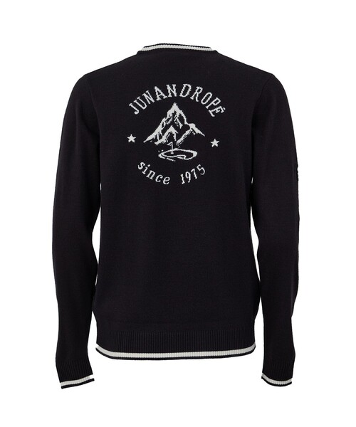 ジュン＆ロぺ（JUN&ROPE’）/インターシャロゴ入り長袖ニット JUN&ROPE'（ジュンアンドロペ） セーター ニット インターシャロゴ入り