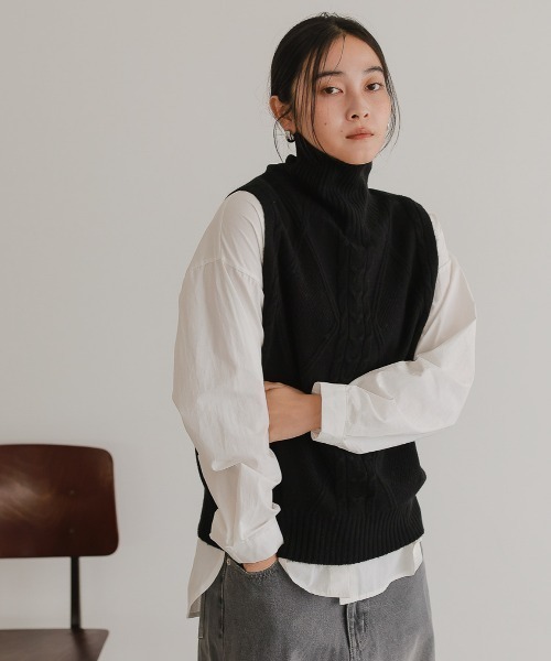 ベスト ジレ 2wayリバーシブルニットベスト レディース : ZOZOTOWN 
