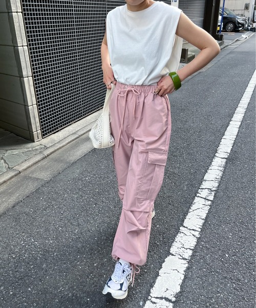 「feepur」 カーゴパンツ MEDIUM ブラック レディース_画像2