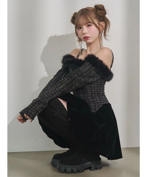 EATME（イートミー） ワンピース ビジューストラップミニワンピース