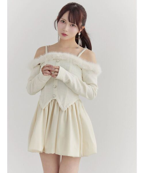 EATME（イートミー） ワンピース ビジューストラップミニワンピース