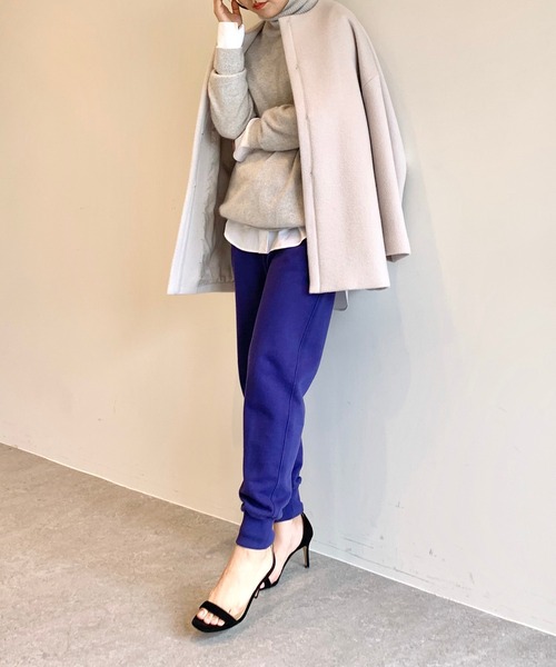 「Whim Gazette」 ノーカラーコート FREE キャメル レディース_画像9