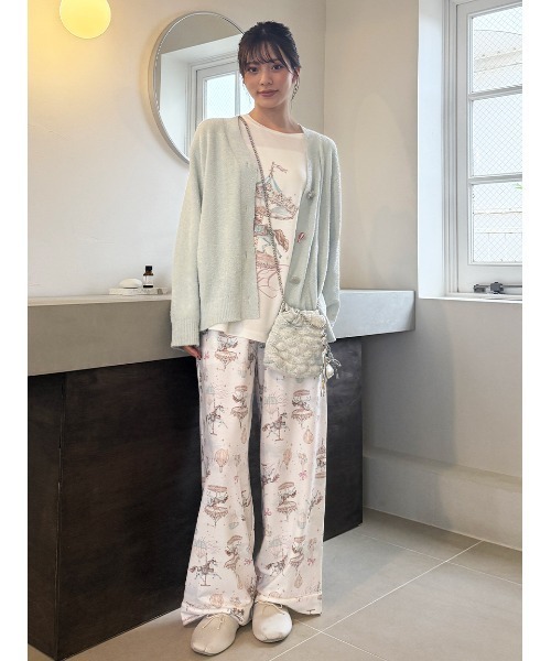 SNIDEL HOME パジャマ ルームウェア カルーセル釦カーディガン