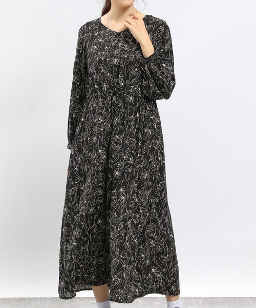 「GLOBAL WORK Smile Seed Store」 長袖ワンピース X-LARGE ホワイト系その他6 レディース_画像4