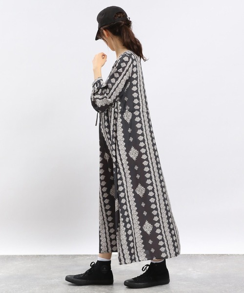 「GLOBAL WORK Smile Seed Store」 長袖ワンピース X-LARGE ホワイト系その他6 レディース_画像8