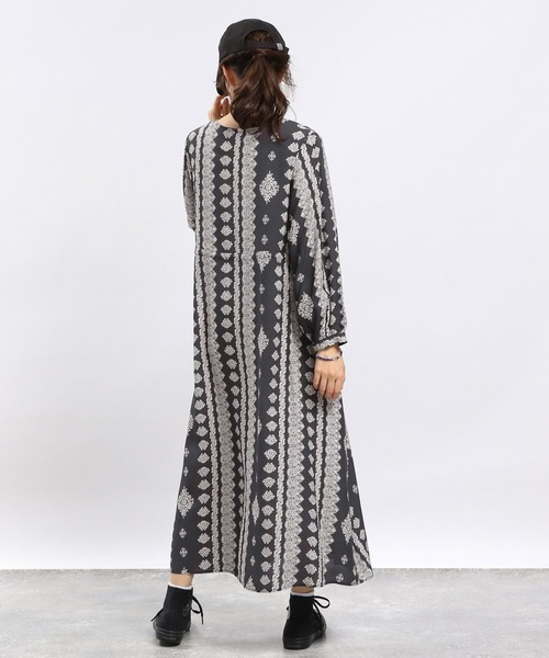 「GLOBAL WORK Smile Seed Store」 長袖ワンピース X-LARGE ホワイト系その他6 レディース_画像9