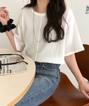 tシャツ 半袖 軽やか涼感、さらり抜け感。楊柳...の詳細画像2