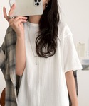 tシャツ 半袖 軽やか涼感、さらり抜け感。楊柳...の詳細画像1