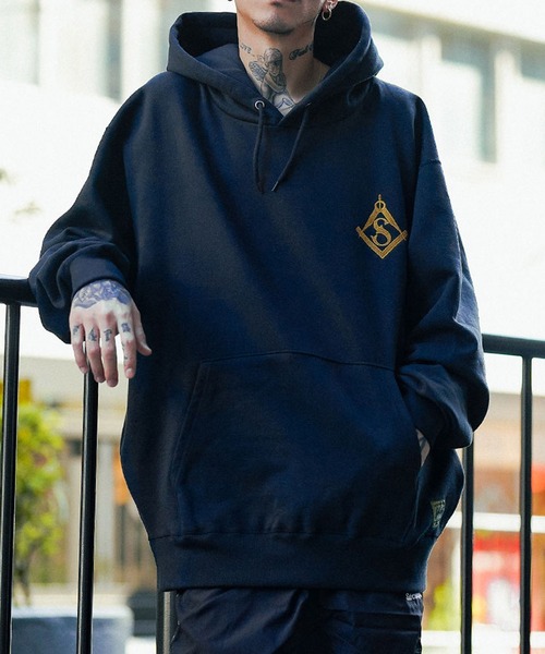 「Subciety」 プルオーバーパーカー LARGE ブラック×ブラック メンズ_画像5