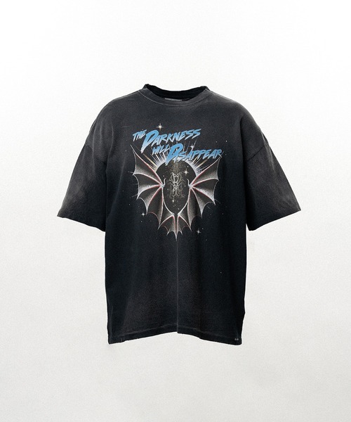 KAMIYA tシャツ THE DARKNESS WILL DISAPPEAR” Distressed T-shirt