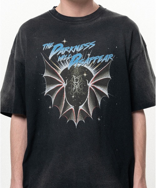KAMIYA tシャツ THE DARKNESS WILL DISAPPEAR” Distressed T-shirt