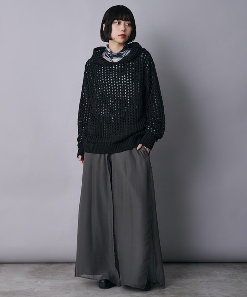 「Ellno Loset」 長袖ニット SMALL グレー メンズ_画像2