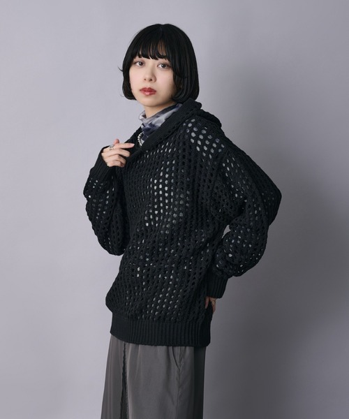 「Ellno Loset」 長袖ニット SMALL グレー メンズ_画像6