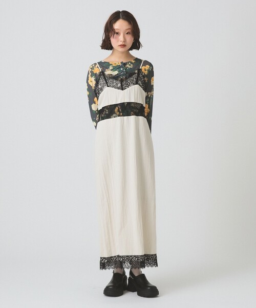 【今月のみ値下げ/新品未着用】Ray BEAMS レイビームス レースワンピース Ray BEAMS（レイ ビームス） ワンピース レース キリカエ キャミ