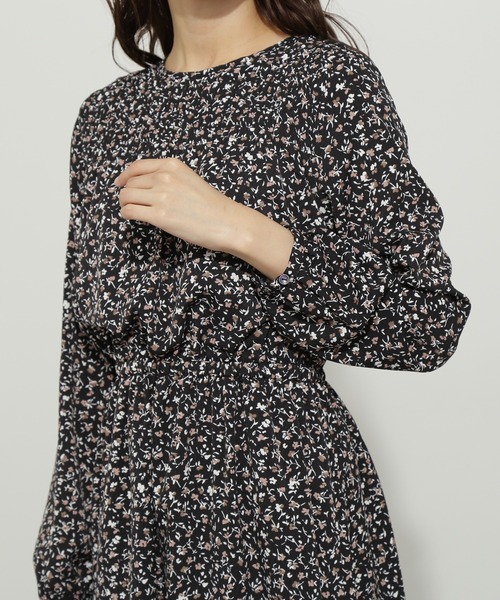 「NATURAL BEAUTY BASIC」 長袖ワンピース MEDIUM グレー系その他 レディース_画像2