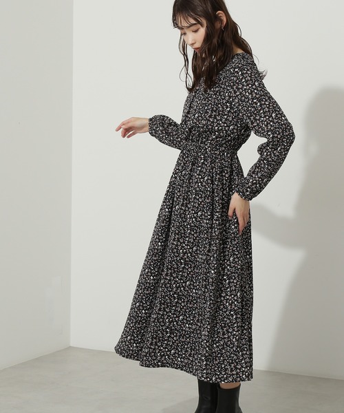 「NATURAL BEAUTY BASIC」 長袖ワンピース MEDIUM グレー系その他 レディース_画像8