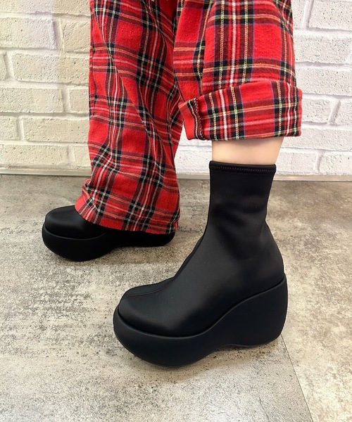 「Jeffrey Campbell」 ショートブーツ 35 パープル レディース_画像6