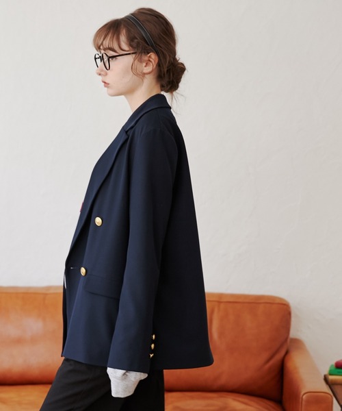 「ANGIE」 テーラードジャケット FREE ネイビー レディース_画像2