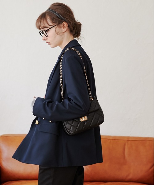 「ANGIE」 テーラードジャケット FREE ネイビー レディース_画像9