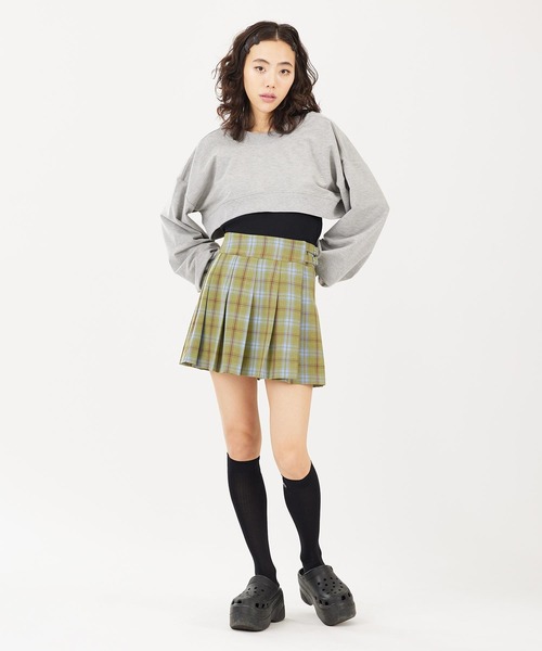 X-girl（エックスガール） ミニスカート M グリーン レディース