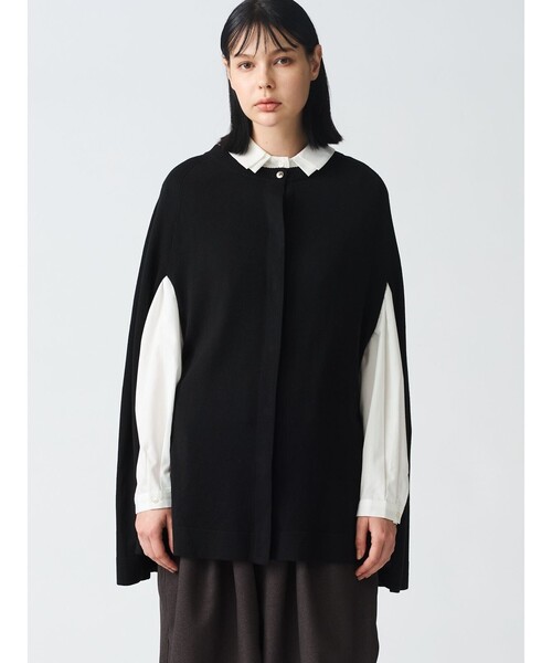 「mizuiroind」 ニットカーディガン FREE チャコールグレー レディース_画像7