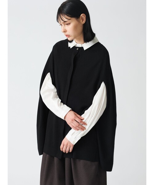 「mizuiroind」 ニットカーディガン FREE チャコールグレー レディース_画像9