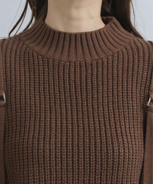 「NEUNA」 長袖ニット FREE ブラウン レディース_画像3