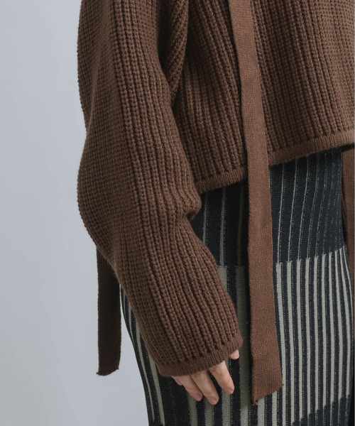 「NEUNA」 長袖ニット FREE ブラウン レディース_画像4