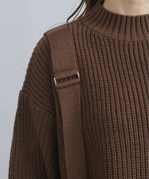 「NEUNA」 長袖ニット FREE ブラウン レディース_画像6
