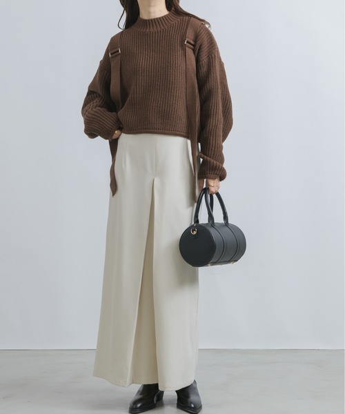 「NEUNA」 長袖ニット FREE ブラウン レディース_画像7