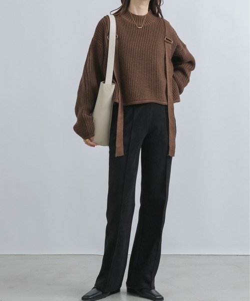 「NEUNA」 長袖ニット FREE ブラウン レディース_画像8