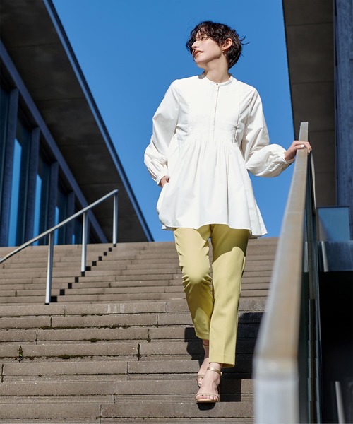 「ur's」 長袖ブラウス M ブルー レディース_画像3