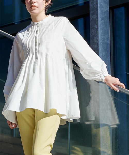 「ur's」 長袖ブラウス M ブルー レディース_画像5