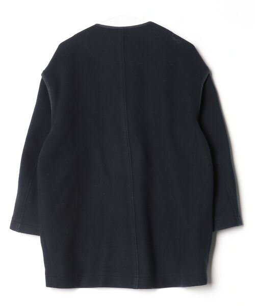 「note et silence 」 ノーカラージャケット FREE ネイビー レディース_画像2