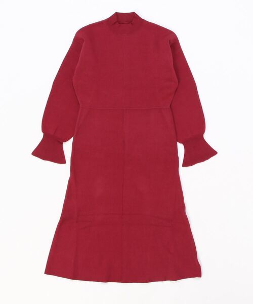 「CASA FLINE」 ニットワンピース FREE バーガンディー レディース_画像2