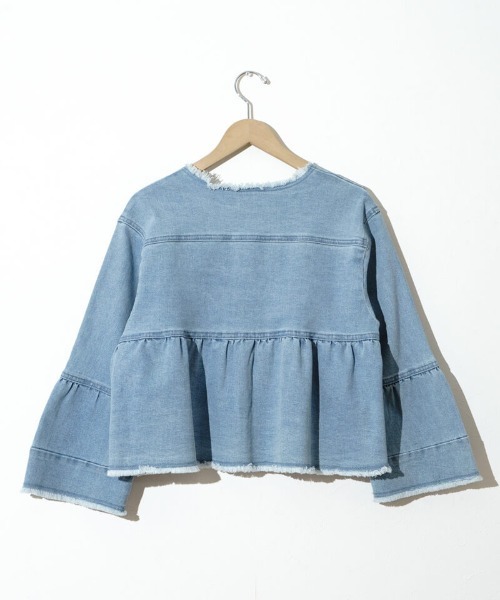 【美品】Blugirl ブルーガール フラワーモチーフ デニム ジャケット Blugirl - ブルーガール BLUGIRL デニムジャケットの通販 by KOMEHYO
